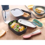 BergHOFF Leo 4-Piece Stainless Steel Travel Flatware Set with Silicone Holder - Pink thumbnail 6