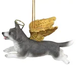 Design Toscano Siberian Husky Angel Dog Christmas Ornament thumbnail 3