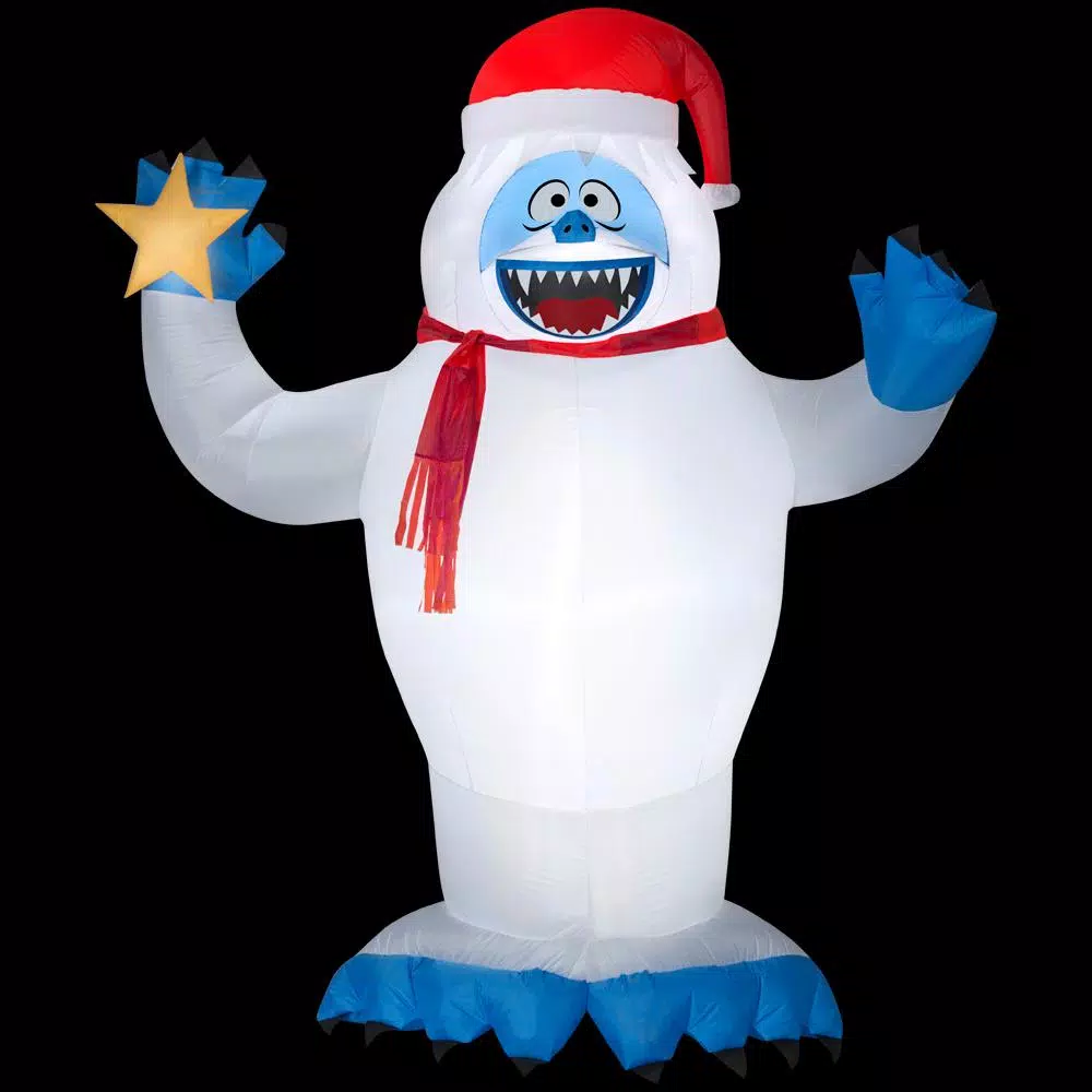 Rudolph 8 ft. Airblown Inflatable Bumble with Santa Hat and Star Holiday Decoration