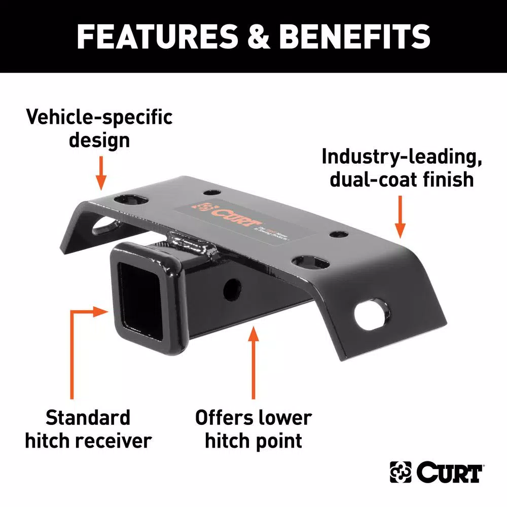 CURT Bumper Hitch with 2" Receiver - 5,000 lbs. Towing Capacity