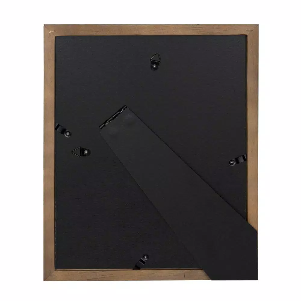 DesignOvation Gallery Rustic Brown Wood Picture Frame Set, 4-Pack, Matted to 5x7 in. or 8x10 in.