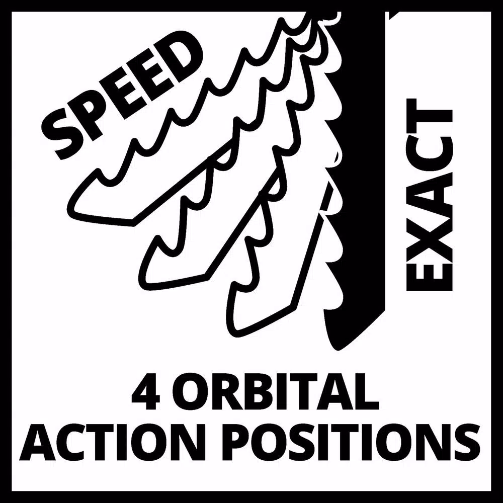 Einhell PXC 18V Cordless Jig Saw, 2400 SPM, 1 in. Stroke, 47° Max Bevel, with LED (Tool Only)
