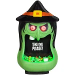 Gemmy Whimsy Witch Animated Halloween Candy Bowl - Light-Up & Spooky Sounding Door Accessory thumbnail 1