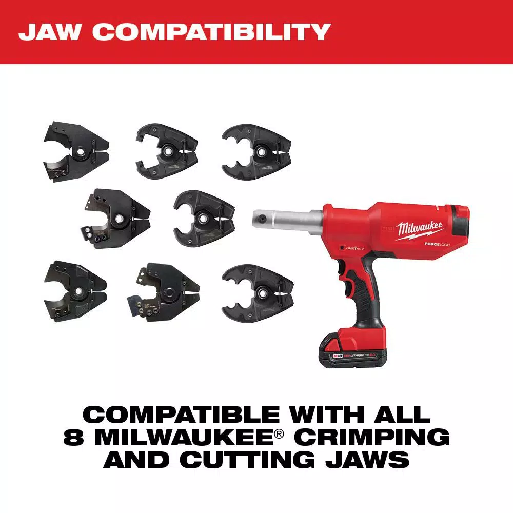 Milwaukee M18 FORCE LOGIC 6-Ton Pistol Utility Crimper, 18V Cordless (Tool-Only)