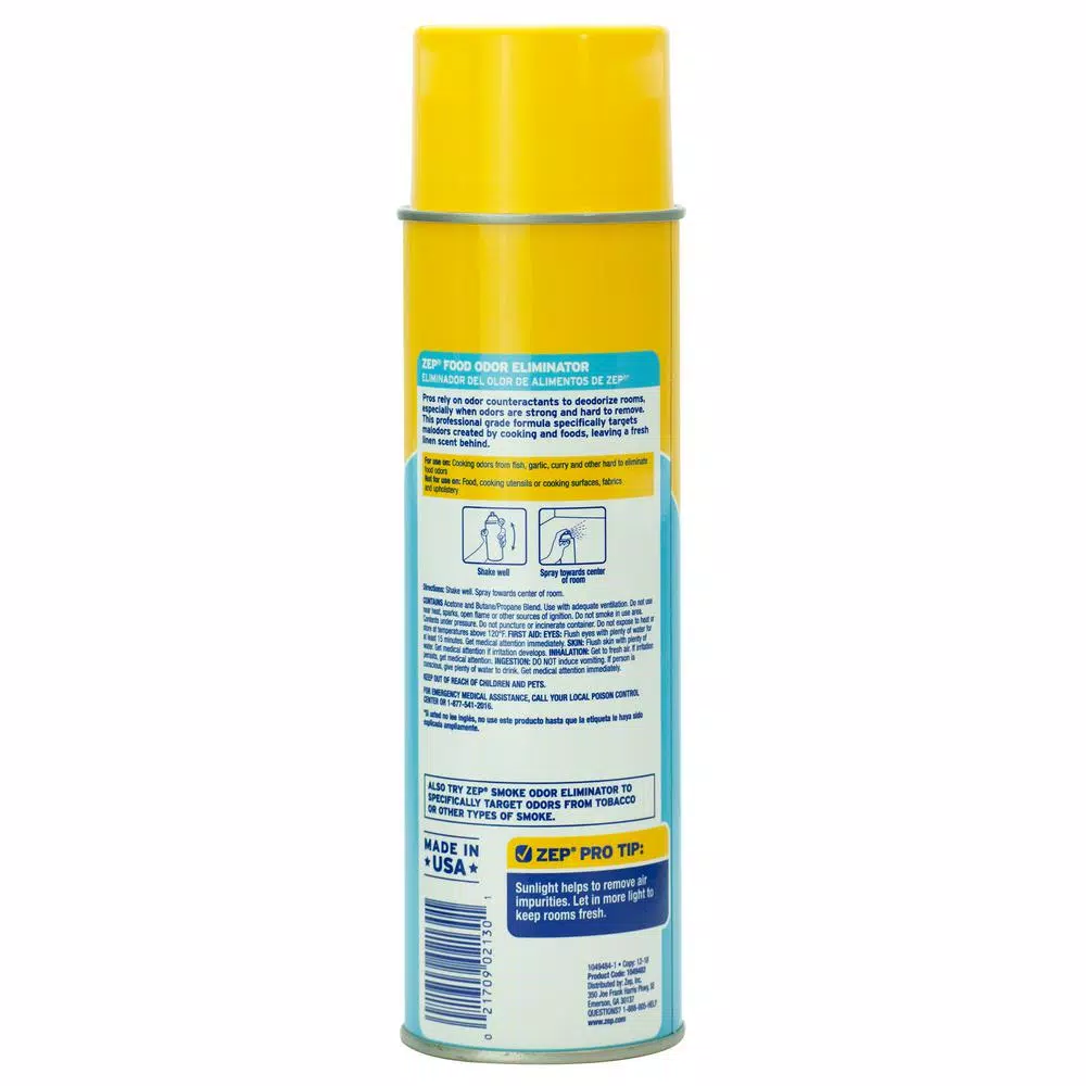 Zep Food Odor Eliminator Spray, Fresh Linen Scent, 14 oz. (Case of 12)