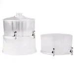 Mind Reader 2-Tier Stackable Beverage Dispenser, 4-Compartment 2-Gallon Drink Holder with Ice Compartments thumbnail 6