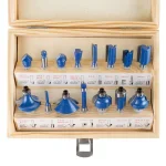 Stalwart 15-Piece Carbide Tipped Router Bit Set with Wooden Storage Case thumbnail 4