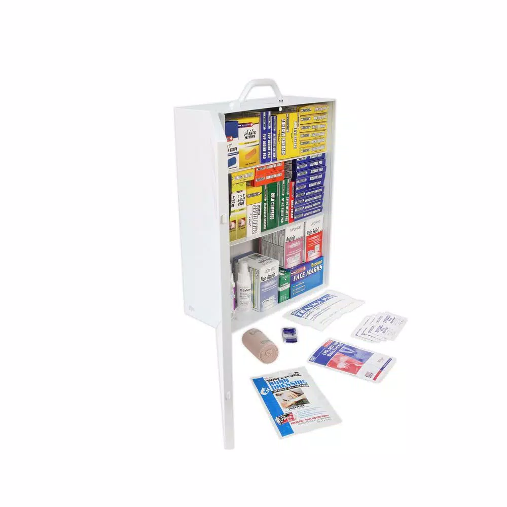 Rapid Care 800-Piece Industrial First Aid Cabinet - 3-Shelf ANSI/OSHA Compliant