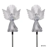 Alpine Corporation Solar Angel Garden Stakes with Fiber Optic Wings, Set of 2 thumbnail 3