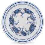 Golden Rabbit Blue Crab 20 in. Enamelware Serving Tray thumbnail 1