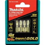 Makita Impact GOLD Phillips Steel Insert Bits, 4-Piece Set thumbnail 7