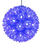 Sunnydaze Decor 5 in. Blue LED Lighted Hanging Ball Ornament - Indoor/Outdoor Specialty Lights thumbnail 1