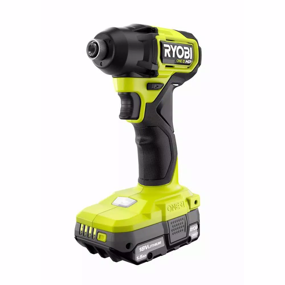 RYOBI ONE+ HP 18V Brushless 1/4 in. Compact Impact Driver Kit with (2) 1.5 Ah Batteries, Charger, and Bag
