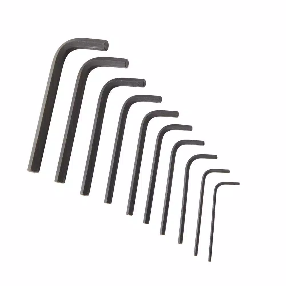 Husky 10-Piece SAE Short Arm Hex Key Set with Color-Coded Caddy