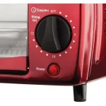 Brentwood 4-Slice Red and Stainless Steel Toaster Oven with Bake, Broil, and Toast Functions thumbnail 5