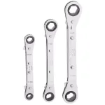 Klein Tools 3-Piece Reversible Ratcheting Offset Box Wrench Set with Pouch thumbnail 1
