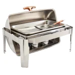 Unbranded Denmark Tools for Cooks 9.5 Qt Rectangular Stainless Steel Roll Up Chafing Dish Set, 5-Piece thumbnail 1
