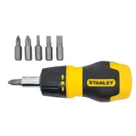 Stanley 6-in-1 Ratcheting Multibit Screwdriver with Chrome Vanadium Bits thumbnail 1