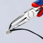 KNIPEX 5-3/4 in. Electronics Pliers with Angled Half Round Tips and Comfort Grip thumbnail 5