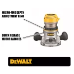 DEWALT 2-1/4 HP 12 Amp Electronic Variable Speed Fixed Base Router with Soft Start thumbnail 2