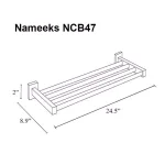 Nameeks General Hotel Wall Mounted Chrome Towel Train Rack thumbnail 2