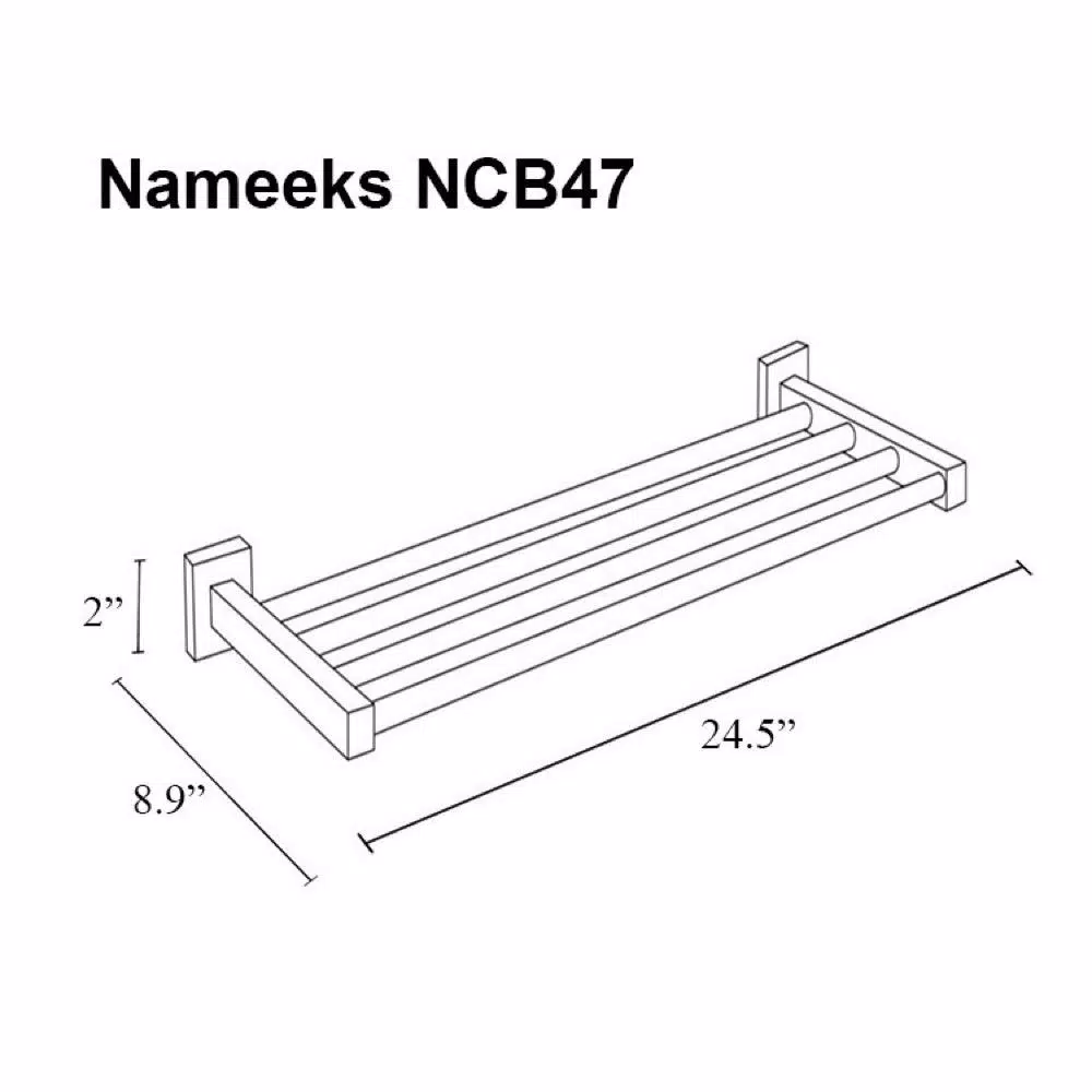 Nameeks General Hotel Wall Mounted Chrome Towel Train Rack