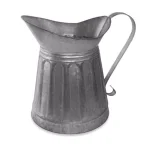 Benzara Vintage Style Gray Galvanized Metal Milk Pitcher - Rustic Kitchen Canister thumbnail 1