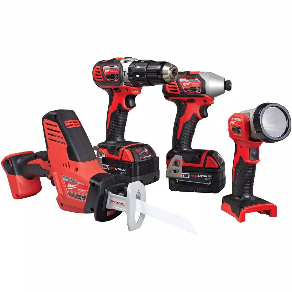 Milwaukee M18 18V Lithium-Ion Cordless 5-Tool Combo Kit with Grinder, Multi-Tool, and HACKZALL