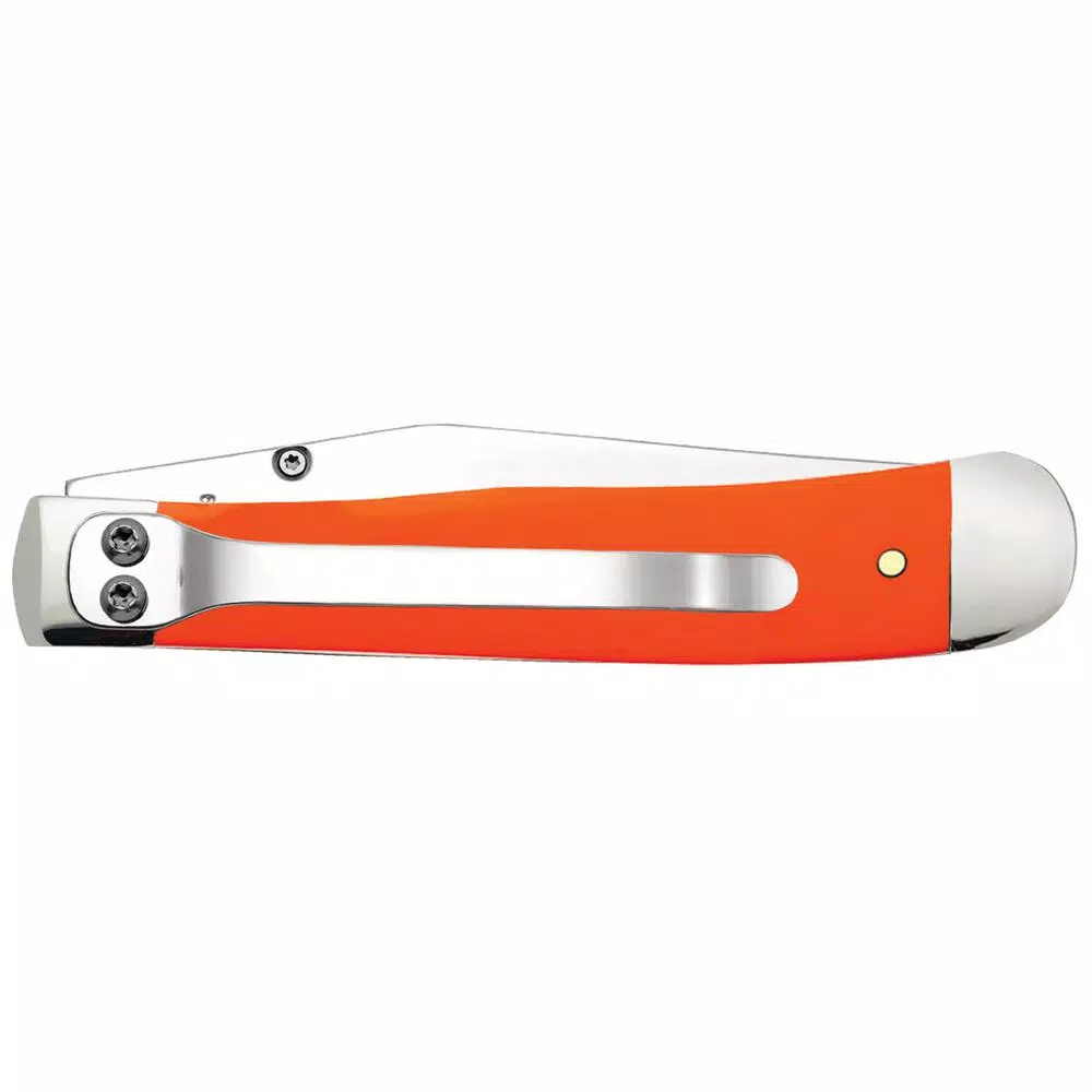 W.R. Case and Sons Cutlery Co. Case Kickstart Trapperlock Assisted Opening Pocket Knife, Orange Synthetic, Clip Point