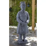 Nearly Natural 40 in. Classic Gray Stone Warrior Statue - Indoor/Outdoor Decorative Sculpture thumbnail 4