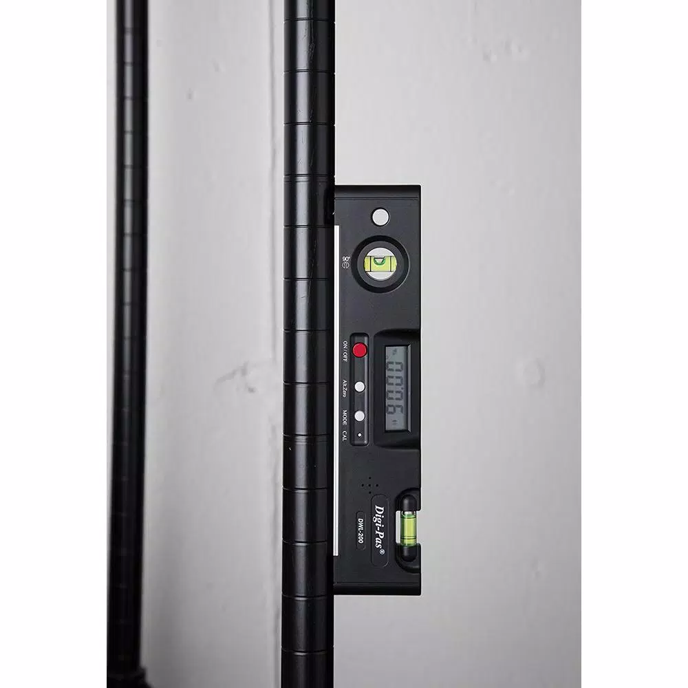 Digi-Pas DWL-200 7.9 in. Digital Torpedo Level with Magnetic Base and Protractor Angle Gauge