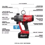 Milwaukee M18 FUEL 1 in. High Torque Impact Wrench Kit with ONE-KEY, Two 8.0 Ah Batteries & Charger thumbnail 4
