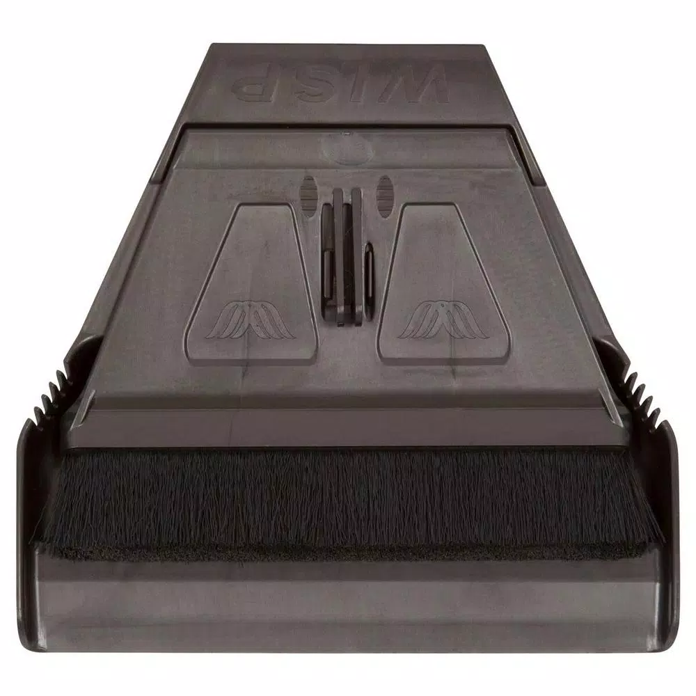 WISP miniWISP 6 in. Gray Whisk Broom and 7 in. Plastic Dustpan Set with Electrostatic Bristle Seal Technology