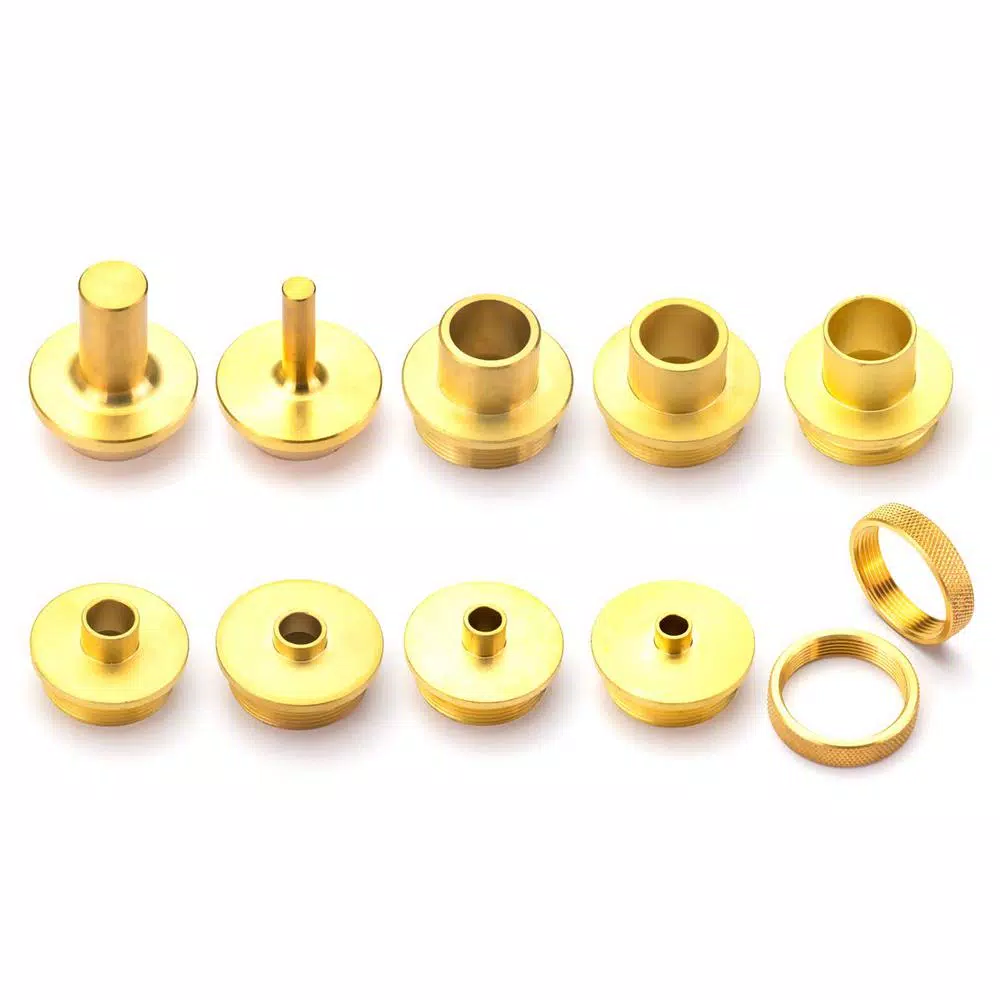 POWERTEC 11-Piece Brass Router Guide Bushing Set with Centering Bits and Lock Nuts