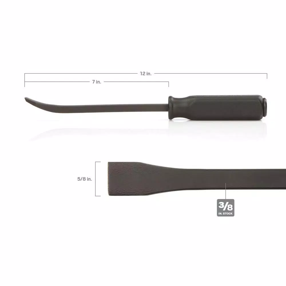 TEKTON 12 in. Angled Tip Pry Bar with Steel Striking Cap