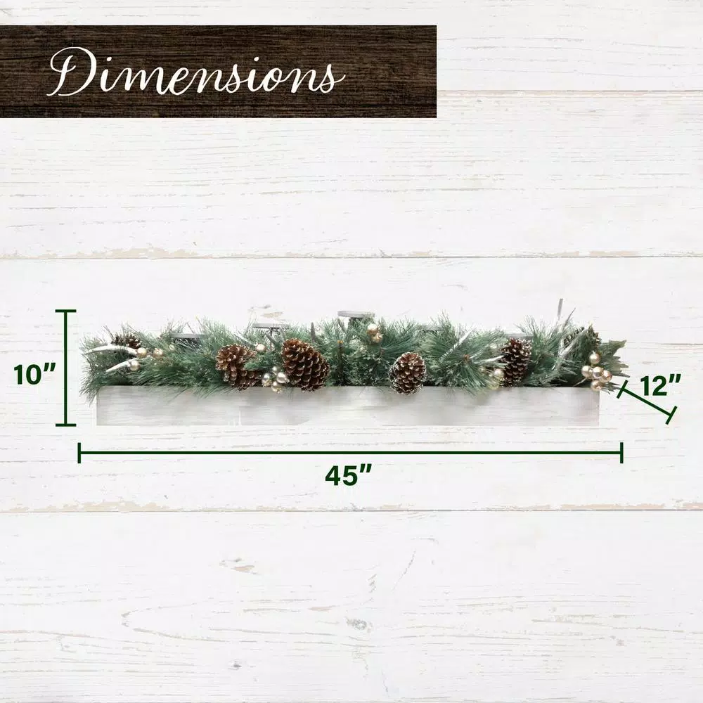 Fraser Hill Farm 10 in. Holiday Candle Holder Centerpiece with Pinecones and Antlers