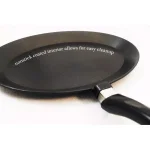 ExcelSteel 11 in. Cast Aluminum Nonstick Oval Frying Pan, Black thumbnail 3