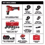 Milwaukee M18 FORCE LOGIC 10 Ton Knockout Tool Kit with Bonus Impact Driver and Step Bits thumbnail 2