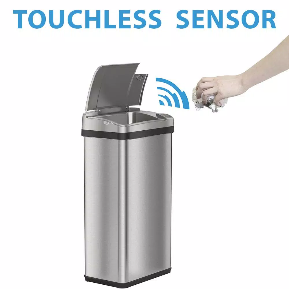 iTouchless 4 Gal. Stainless Steel Touchless Automatic Sensor Trash Can with Odor Filter and Fragrance