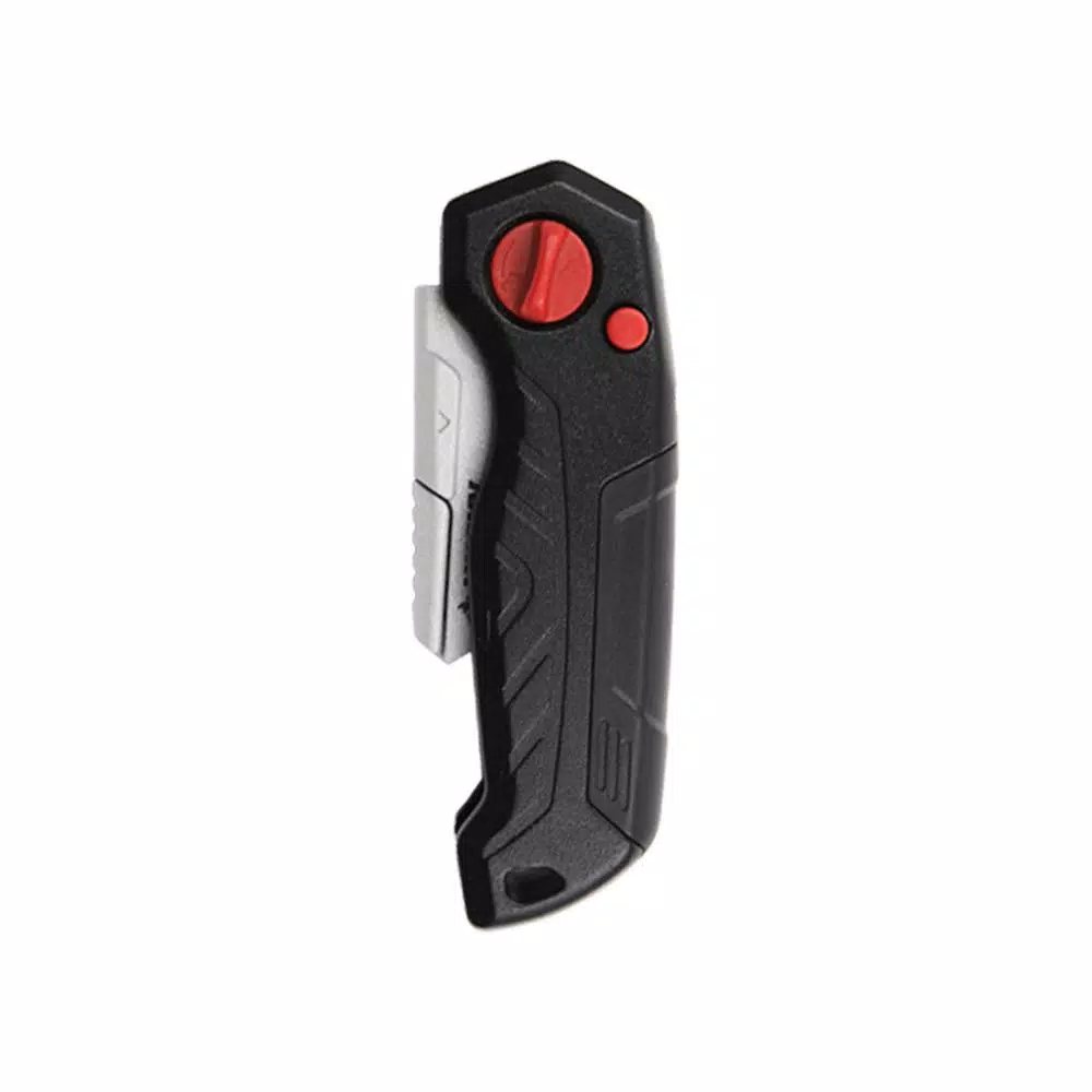 Husky Folding Utility Knife with Die-Cast Aluminum Handle and Carbon Steel Blades