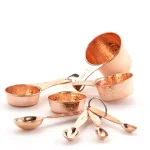 Old Dutch Solid Copper Measuring Cups and Spoons Set, 8-Piece Hammered Finish thumbnail 1