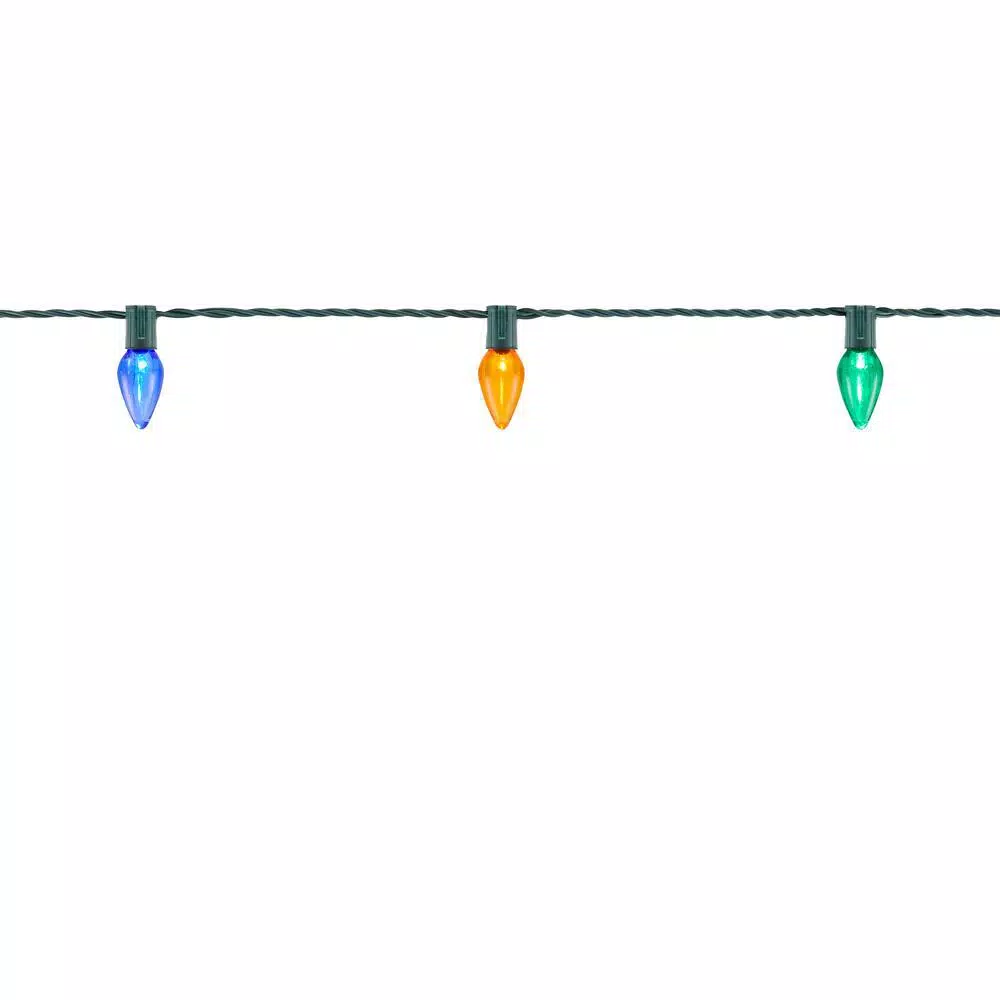 Home Accents Holiday 50 Light Super Bright C9 LED Multi-Color Smooth Constant On Light String (Set of 2)