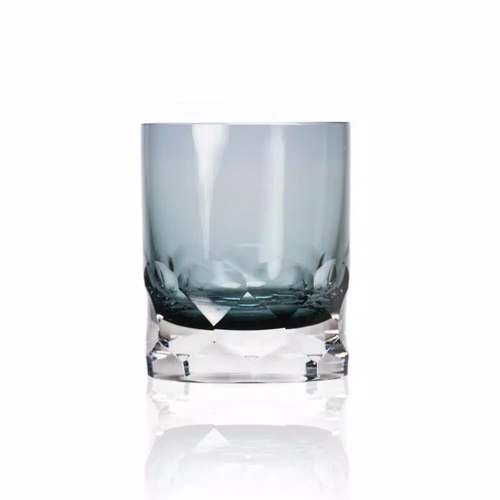 Rolf Glass Vienna 7 oz. Smoke Blue Old-Fashioned Glass Set (Set of 2)