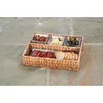 Artland Garden Terrace Double Tray Server Set with Water Hyacinth Holder and Glass Bowls thumbnail 2