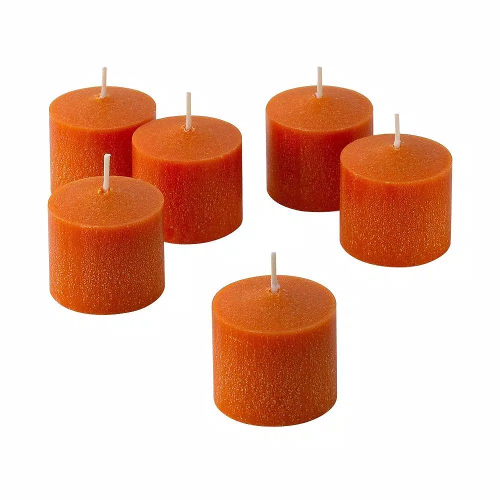 Light In The Dark Orange Unscented Votive Candles, 10 Hour Burn Time (Set of 36)