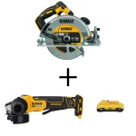 DEWALT 20V MAX XR Brushless 7-1/4 in. Circular Saw & 4-1/2 in. Grinder Combo Kit with 4.0 Ah Battery thumbnail 1