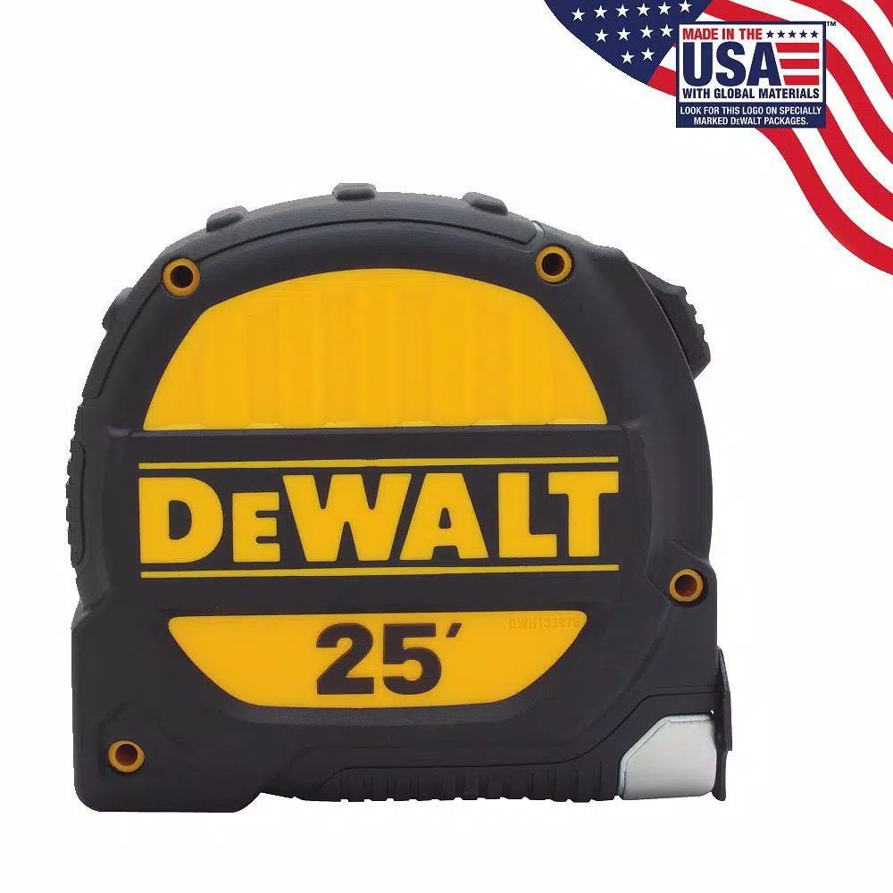 DEWALT 2-Pack Tape Measure Set, 25 ft. and 16 ft. x 1-1/4 in. Heavy-Duty Construction Measuring Tapes