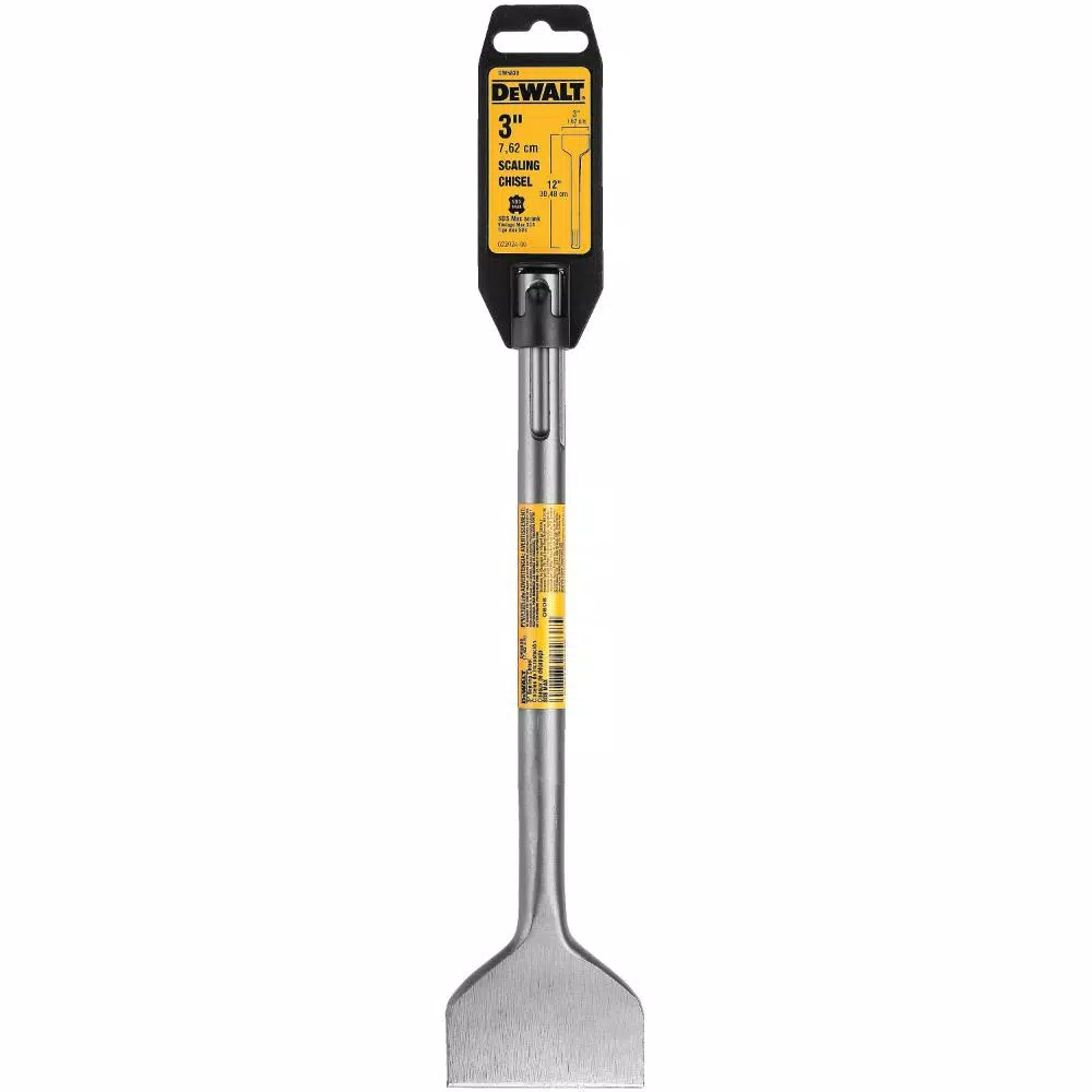 DEWALT 3 in. SDS-Max Shank Scaling Chisel, Spade Chisel for Concrete and Rock