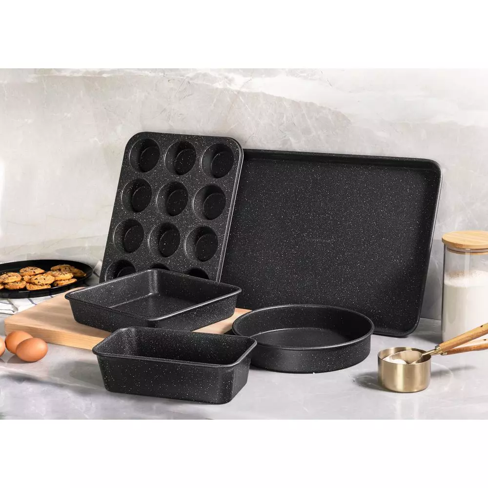 Granitestone Diamond 20-Piece Non-Stick Aluminum Cookware and Bakeware Set, Charcoal