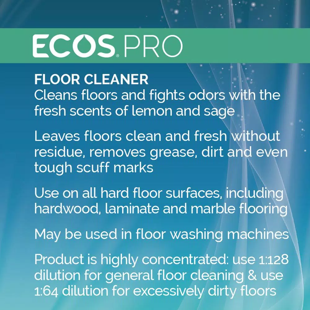 ECOS Pro Orange Plus Heavy-Duty Floor Cleaner Concentrate, 128 oz.